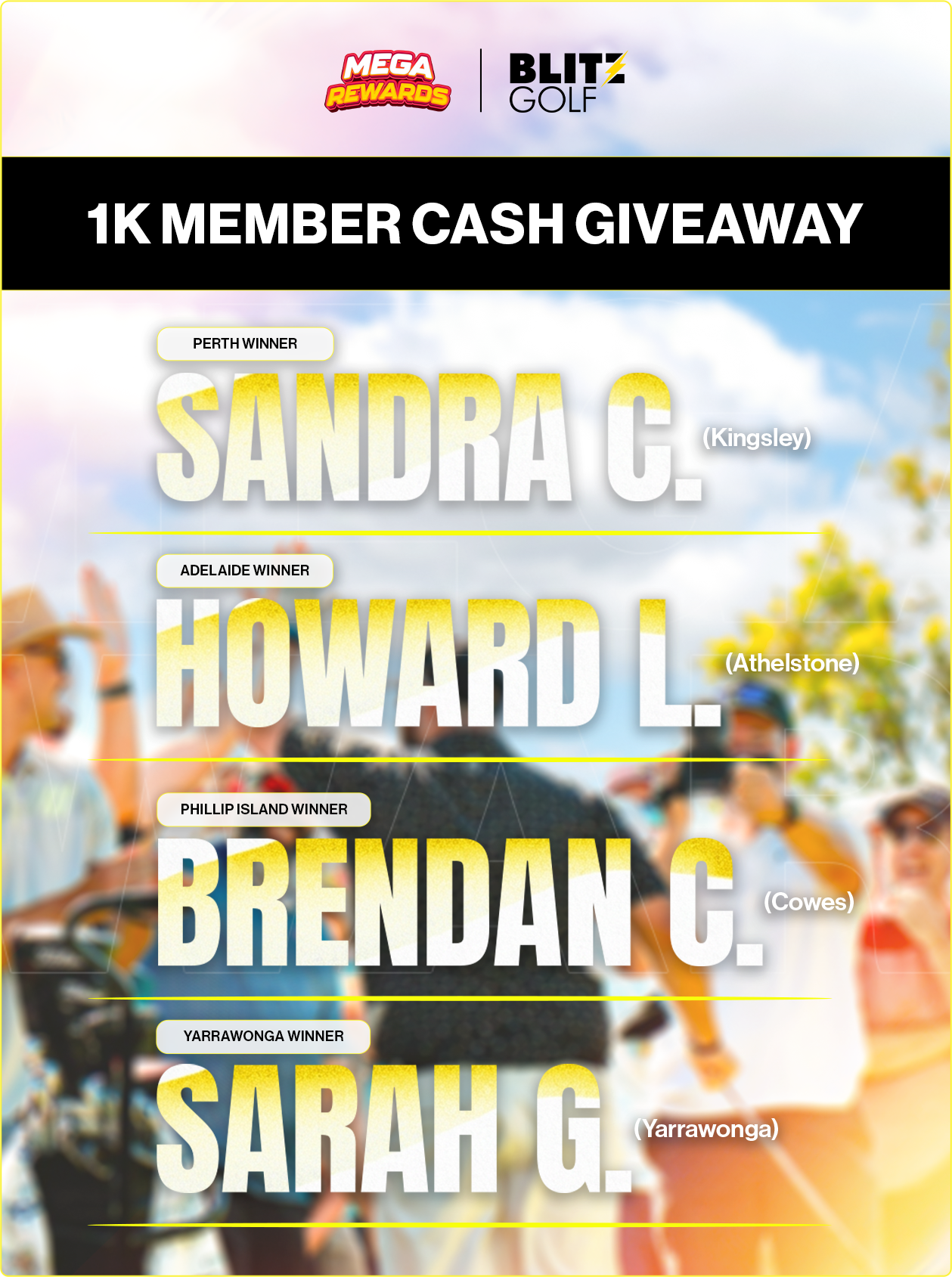 Blitz Golf 1K Cash Giveway