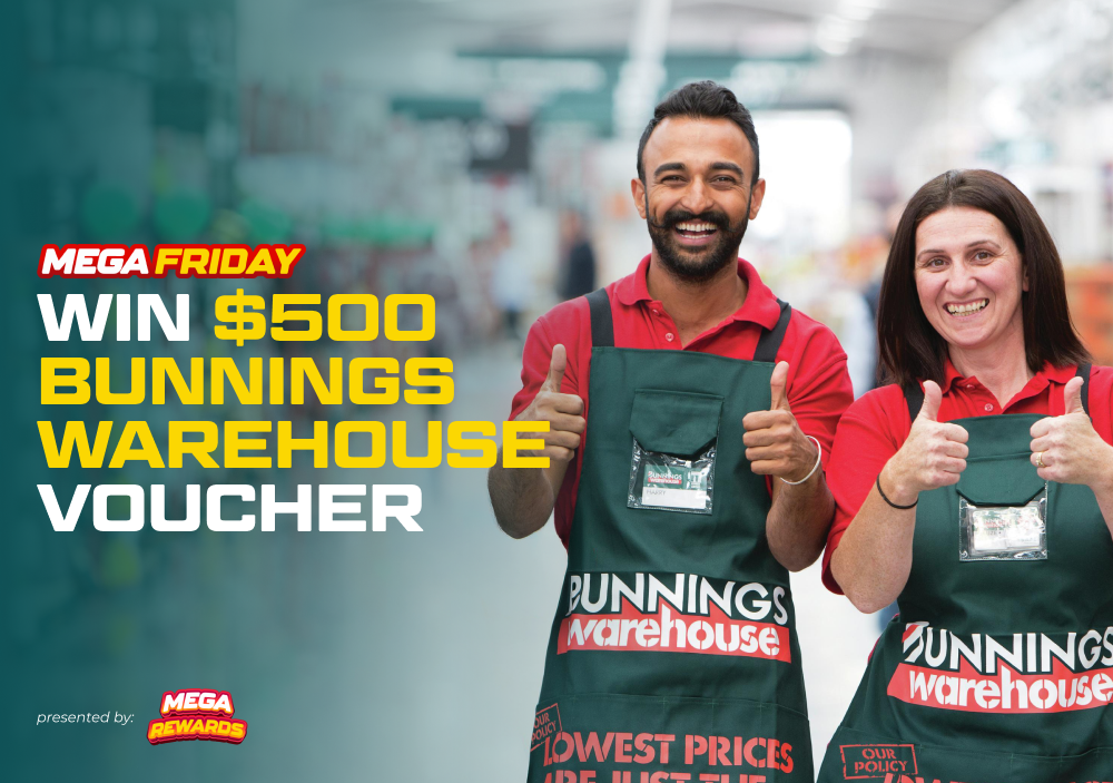 Mega Friday | Bunnings Warehouse Voucher Giveaway